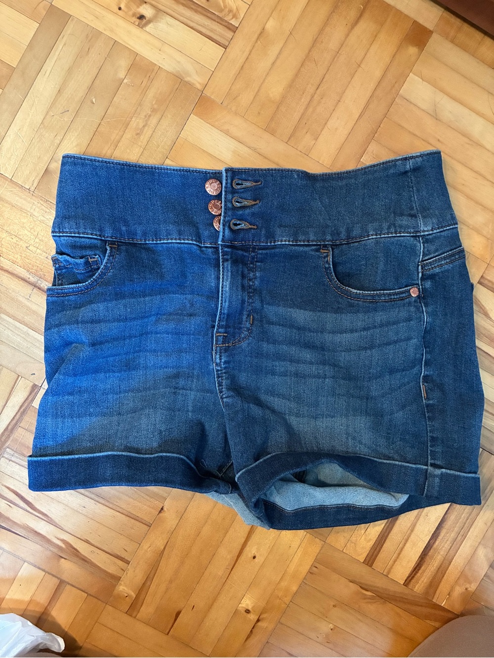Guess Blue High-Waist Denim Jean Shorts